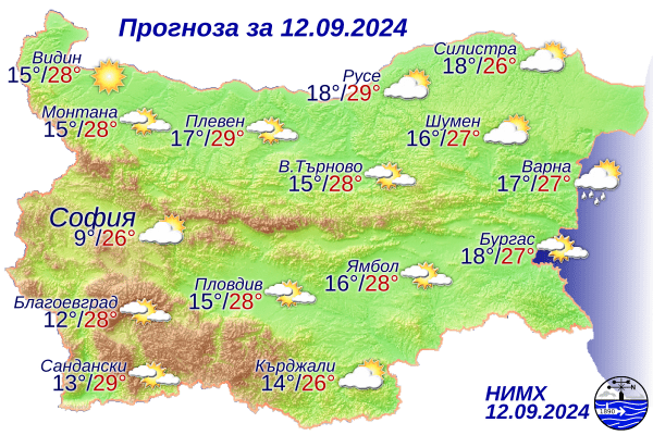 Какво ще бъде времето днес и утре