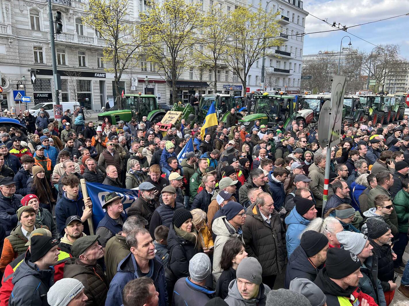протест на фермери във Виена
